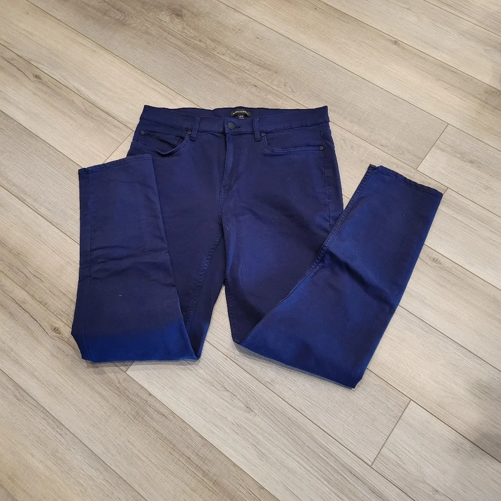 BANANA REPUBLIC MEN'S BLUE SUEDE PANTS SIZE 34